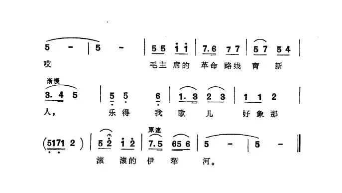 知识青年来到伊犁河