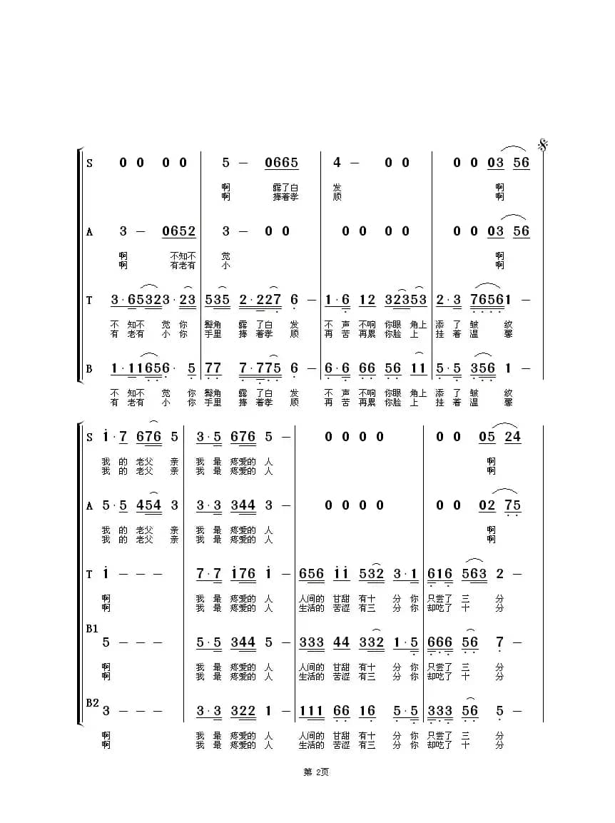 父亲（混声合唱）