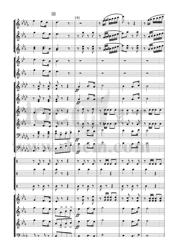 团结友谊进行曲( 军乐总谱)