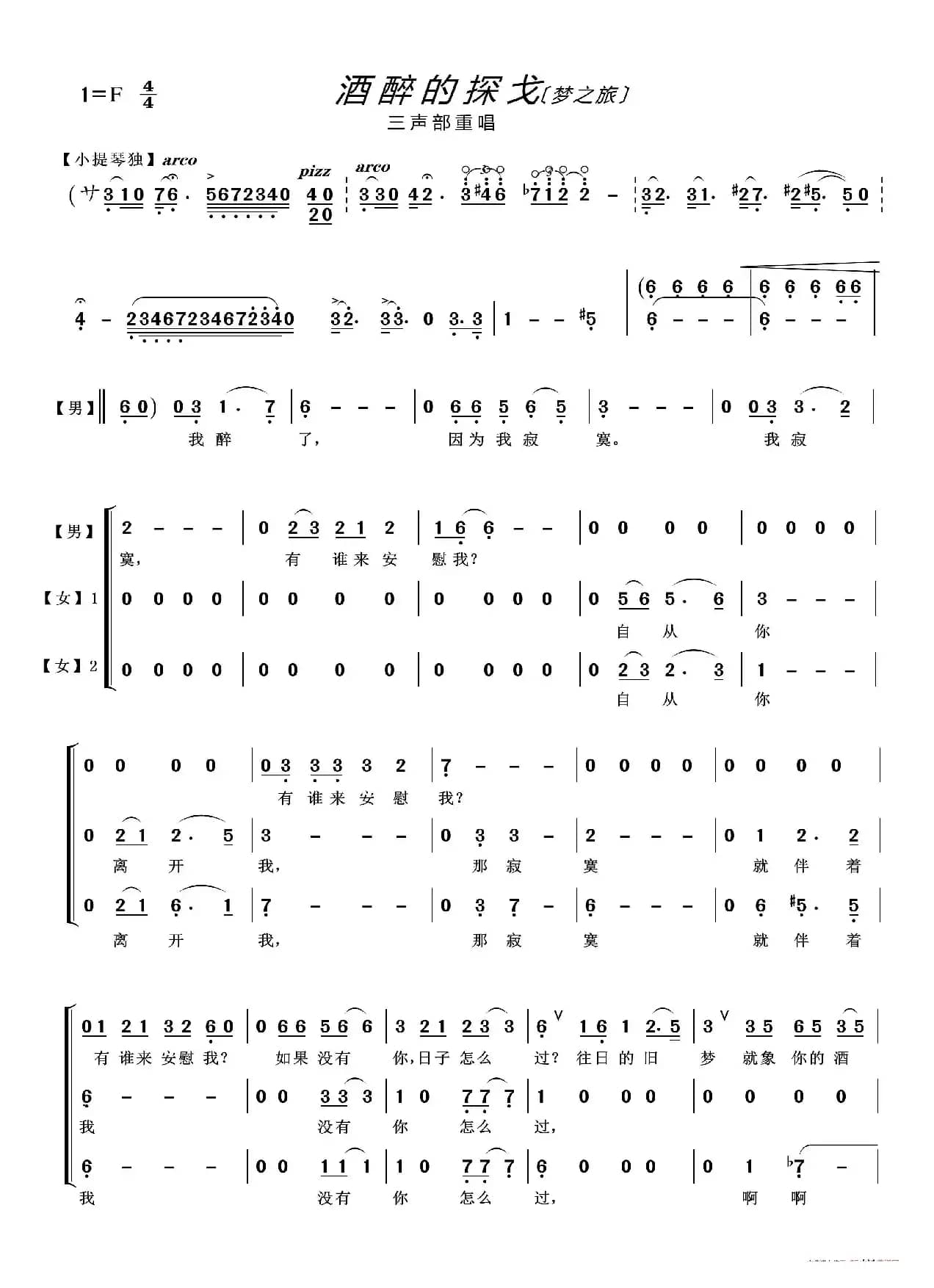 醉酒的探戈（梦之旅三声部重唱）