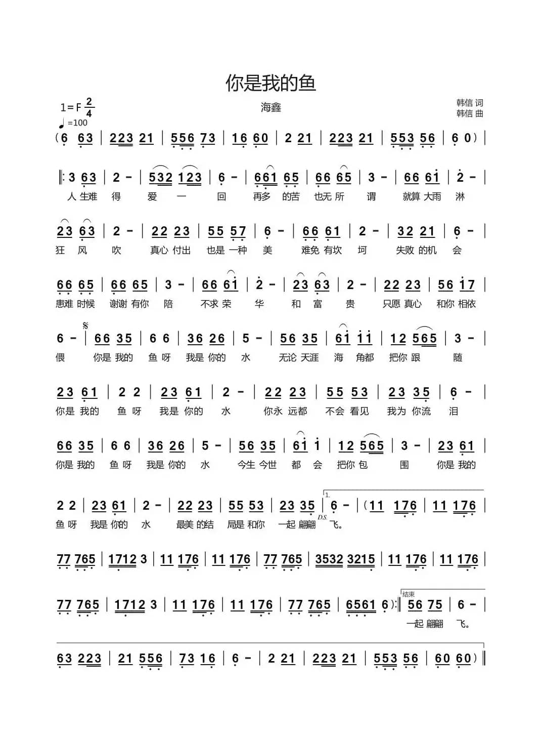 你是我的鱼（海鑫）