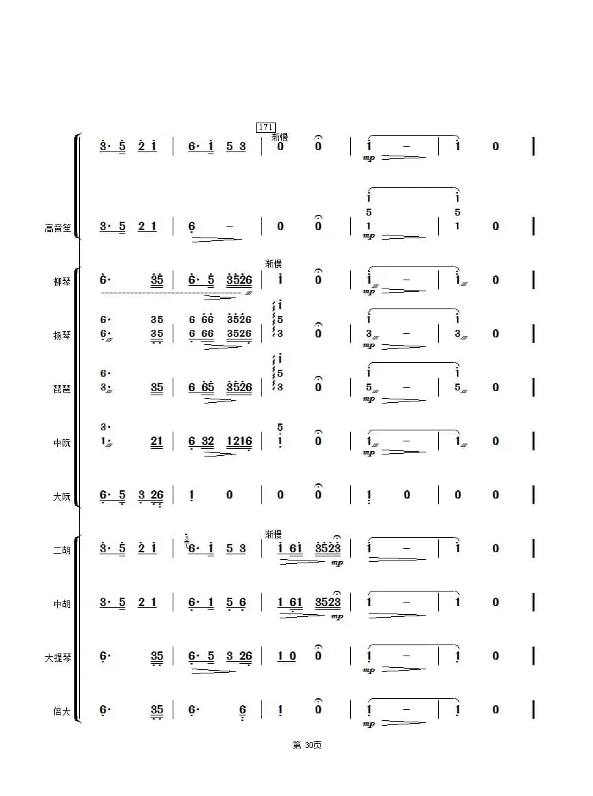 太湖美（民乐合奏总谱）