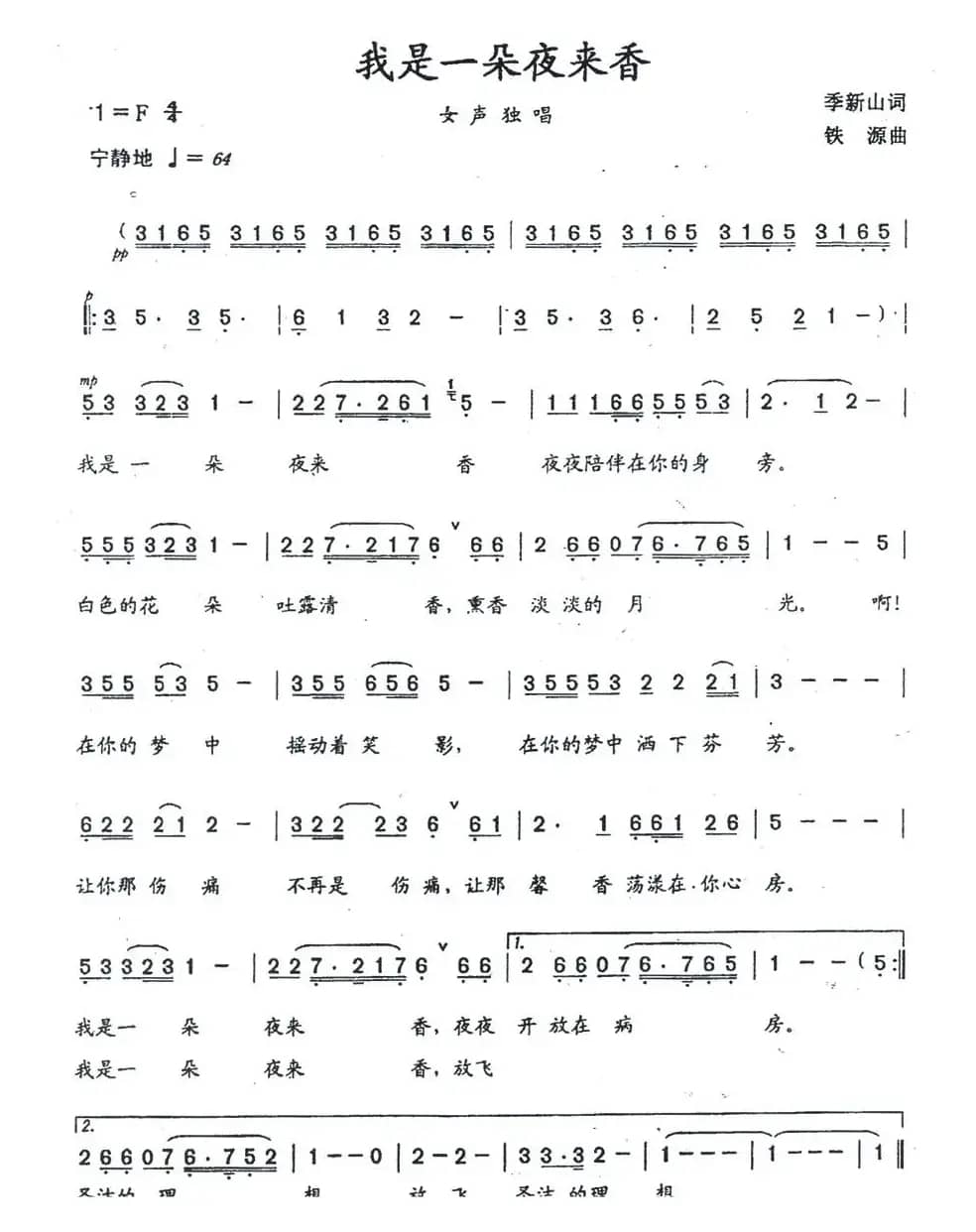 我是一朵夜来香