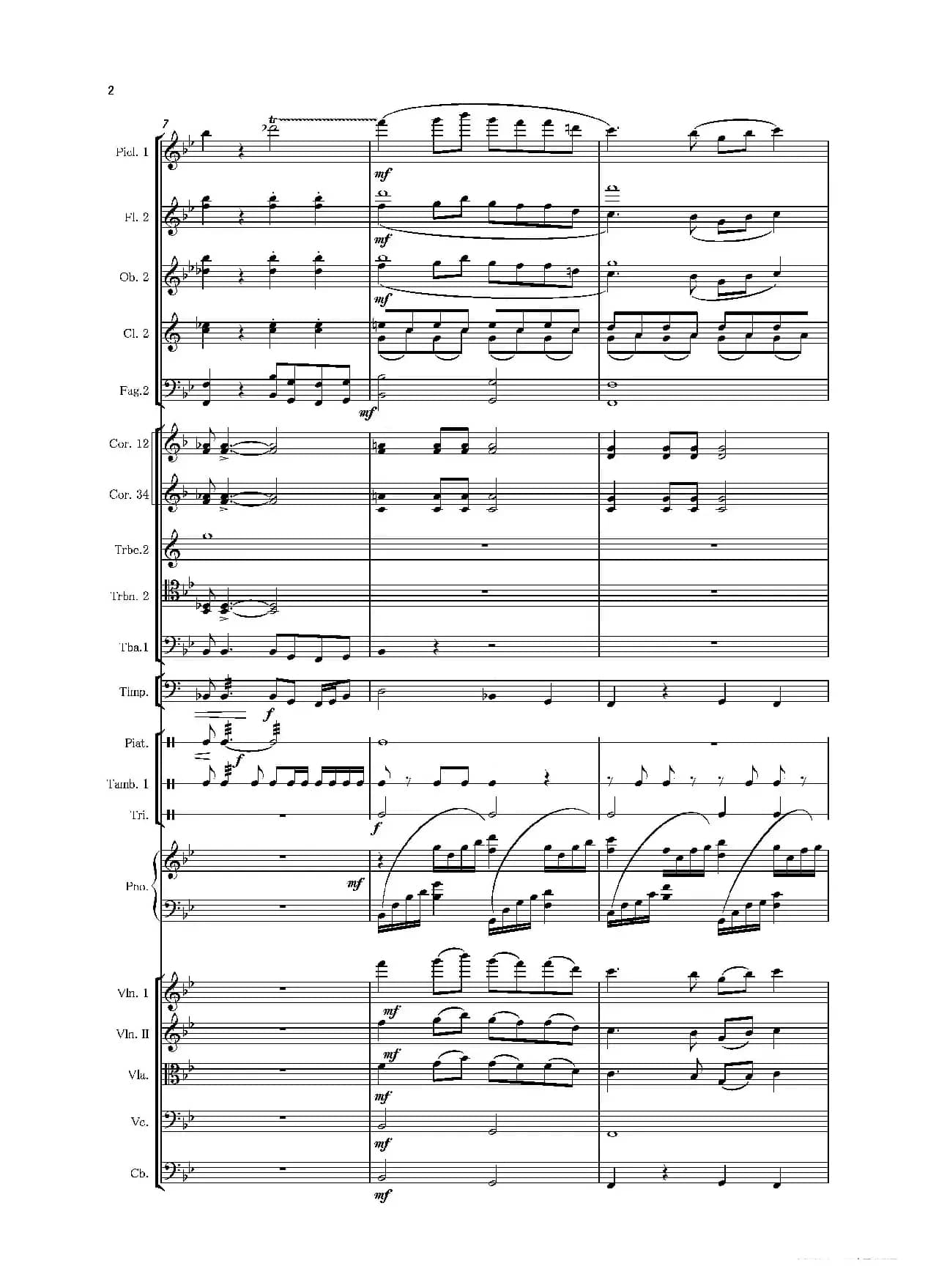 第二钢琴协奏曲（第一·二·三乐章）（管弦乐作品）