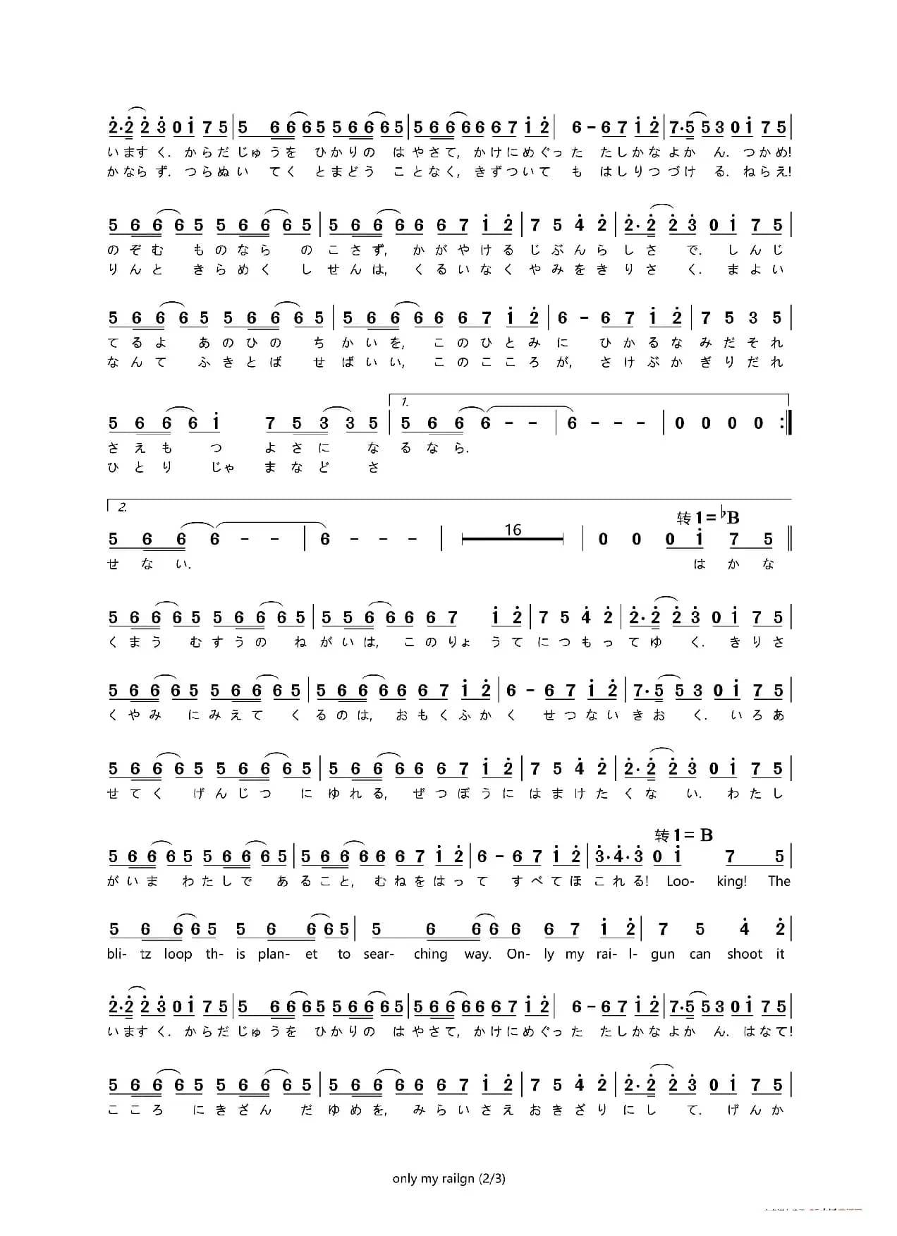 [日]Only my railgun（《某科学的超电磁炮》op1）