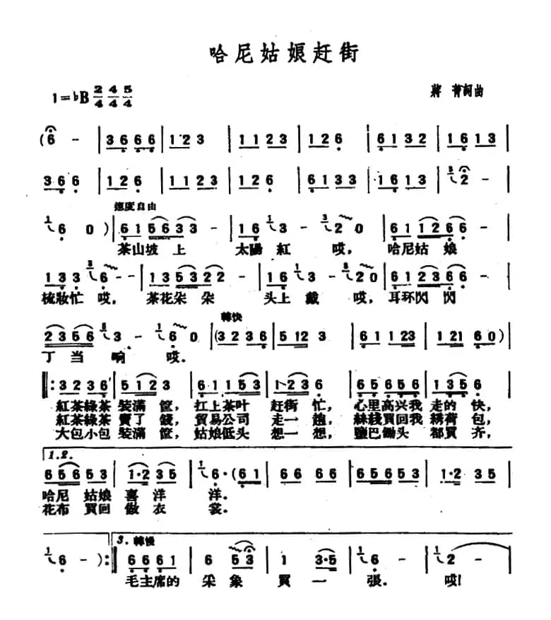 哈尼姑娘赶街
