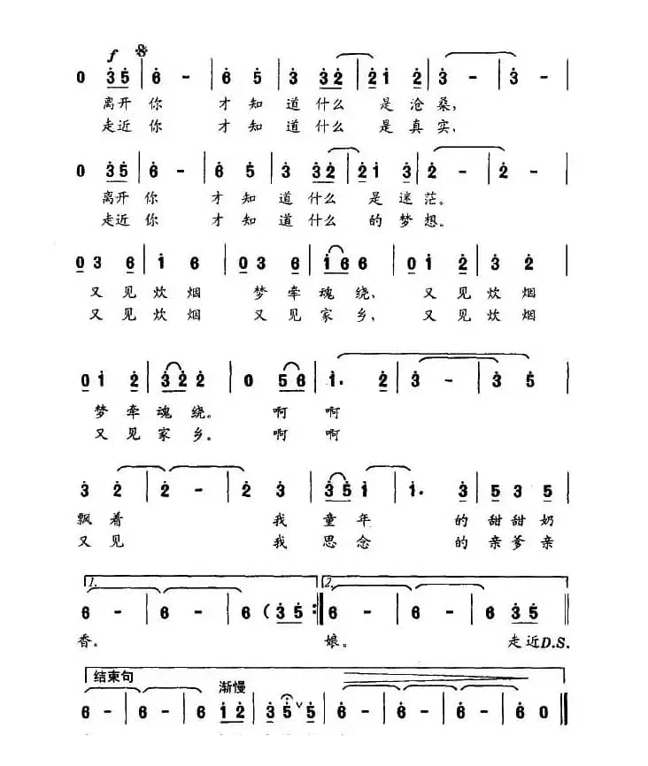 又见炊烟（魏光词 雷维模曲）