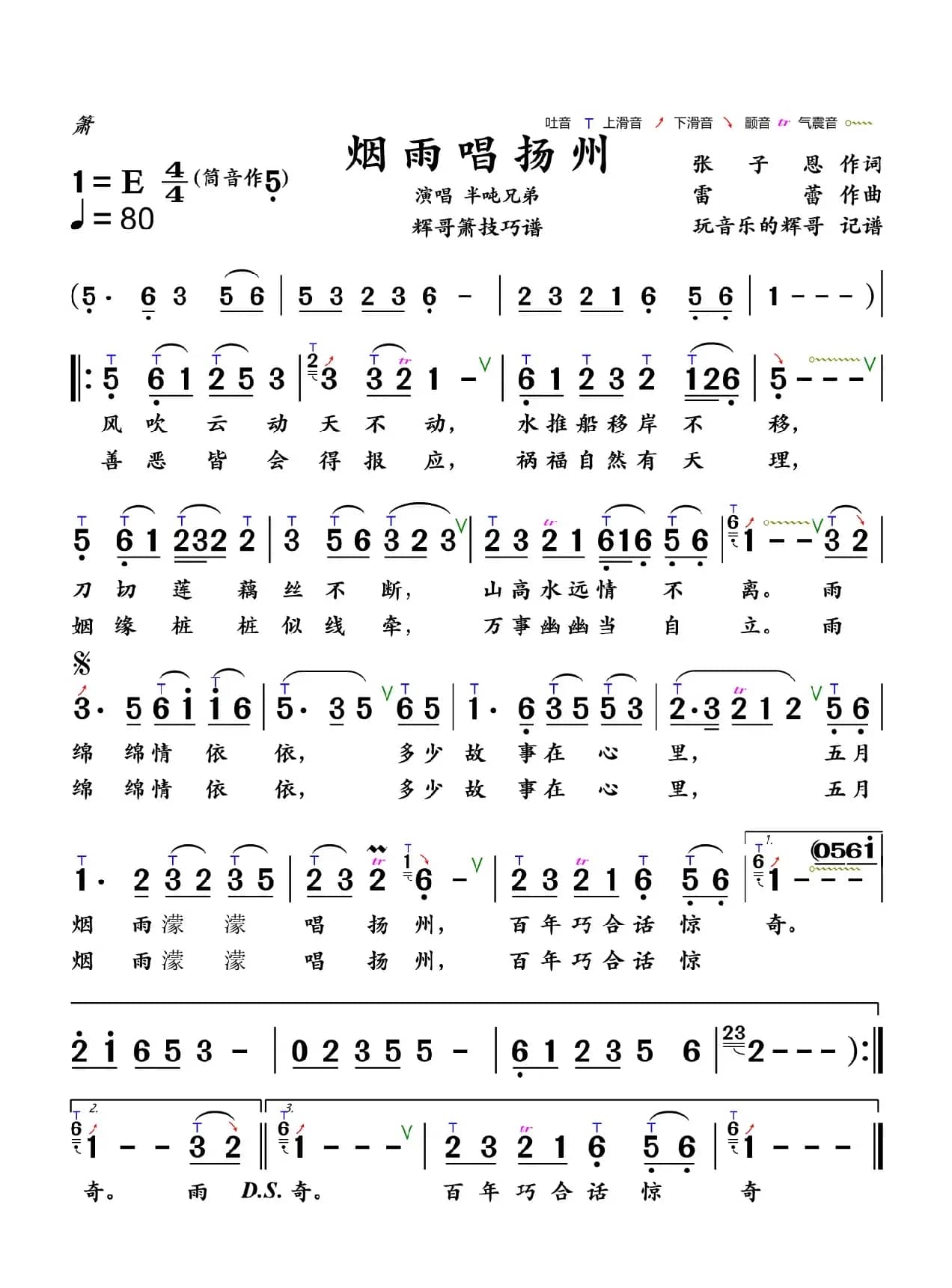 烟雨唱扬州（原唱 李殊）