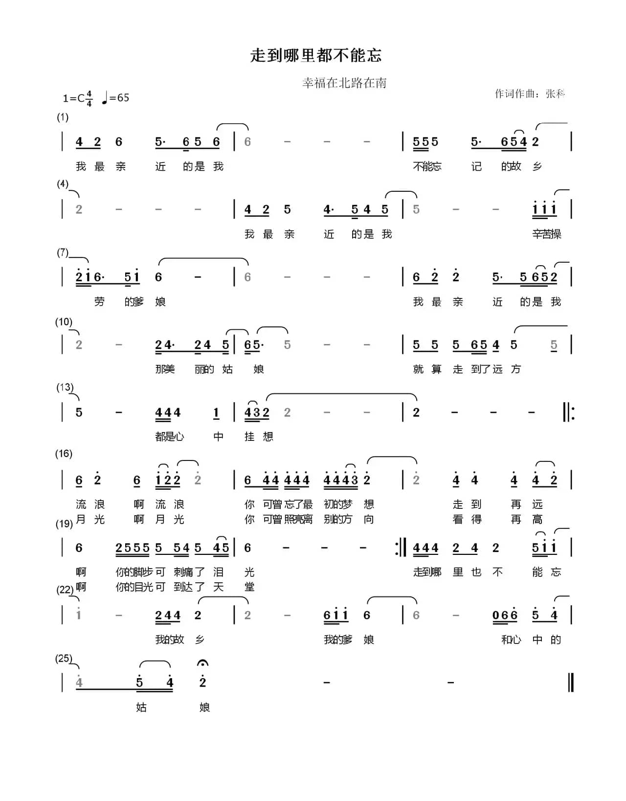 走到哪里都不能忘