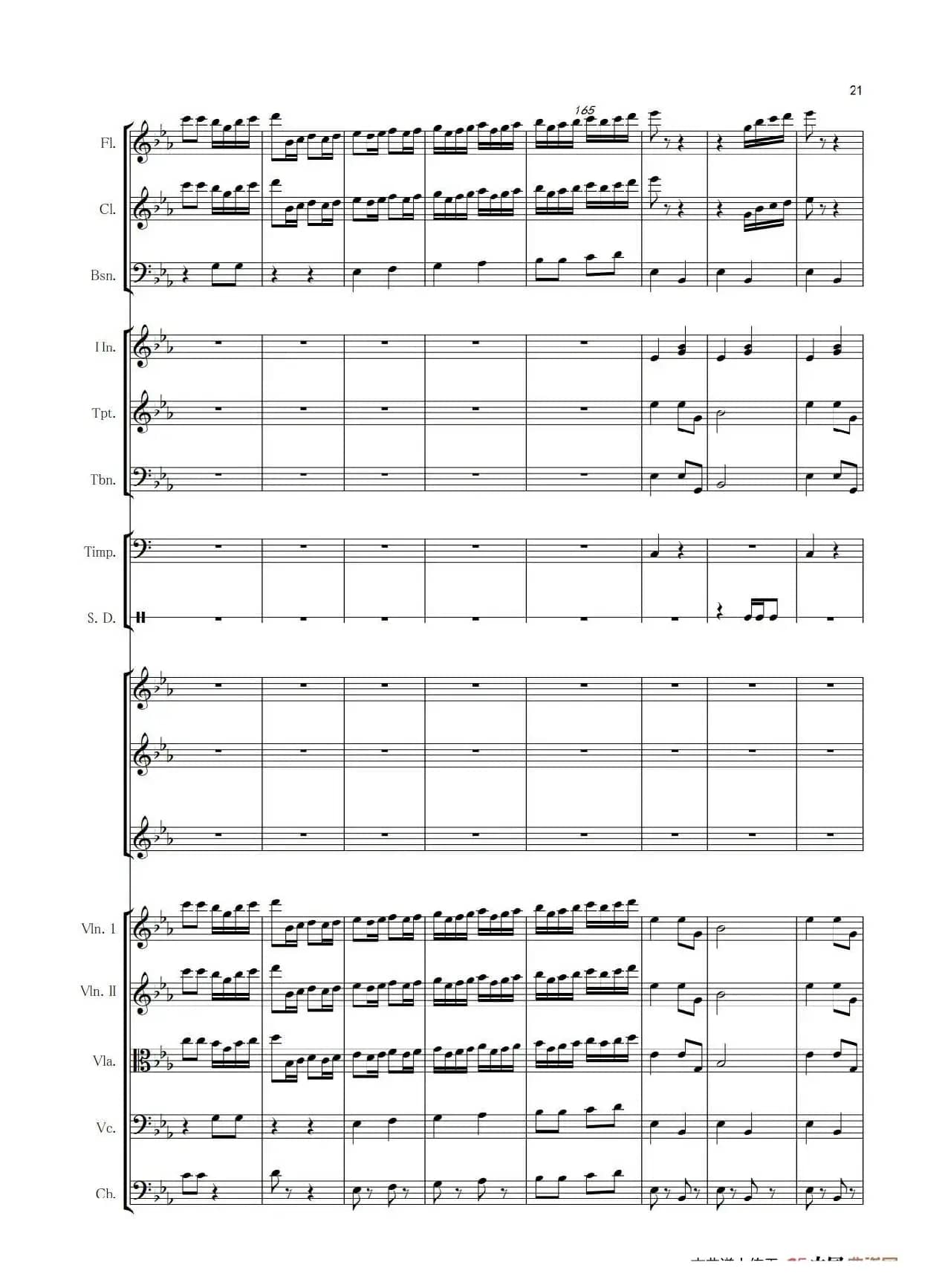 保卫黄河（五线谱）（管弦乐总谱）