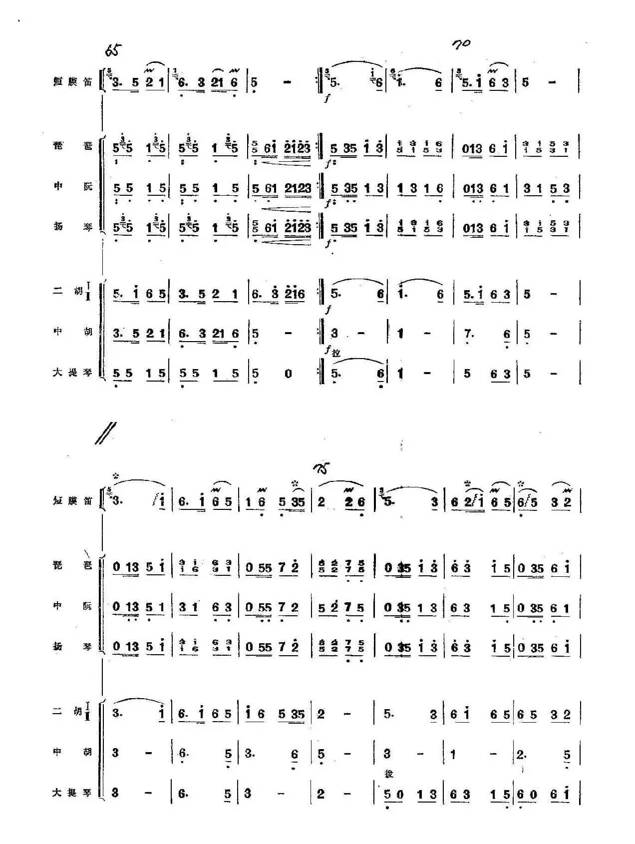 扬鞭摧马运粮忙（总谱）