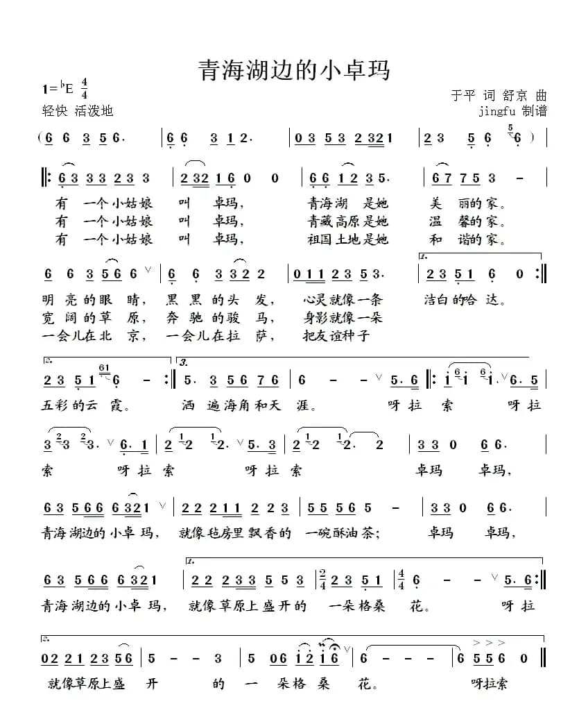 青海湖边的小卓玛