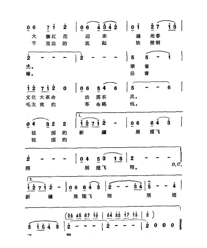 祖国的新疆展翅飞翔