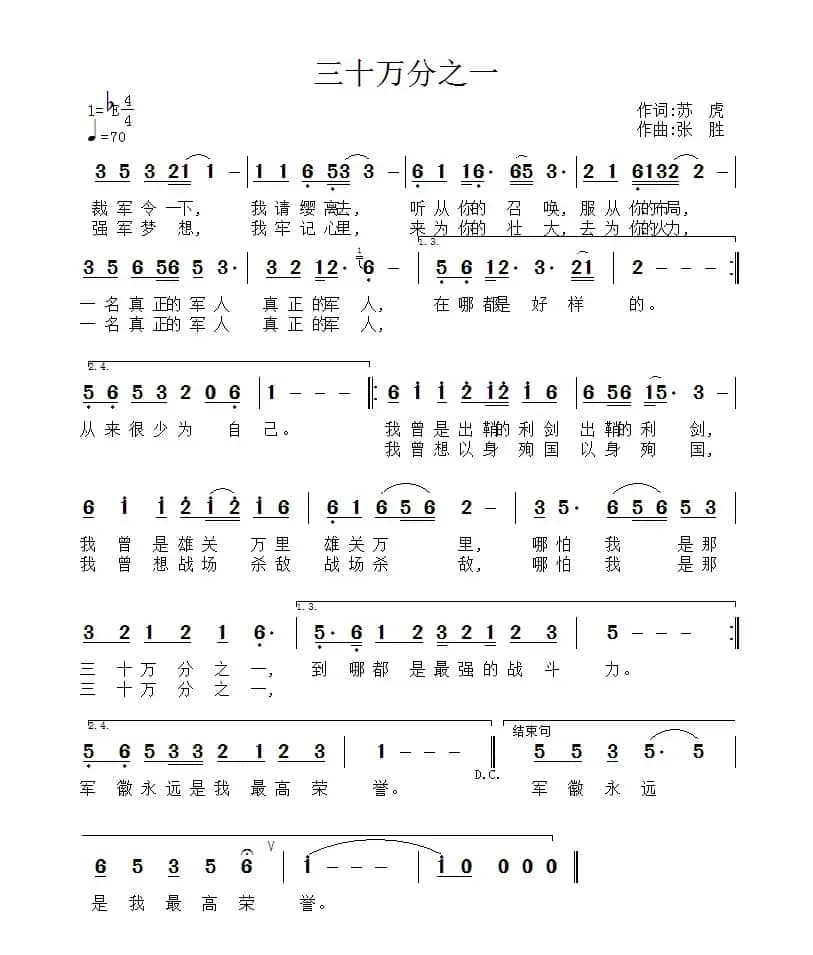 三十万分之一(2015年大裁军之歌)