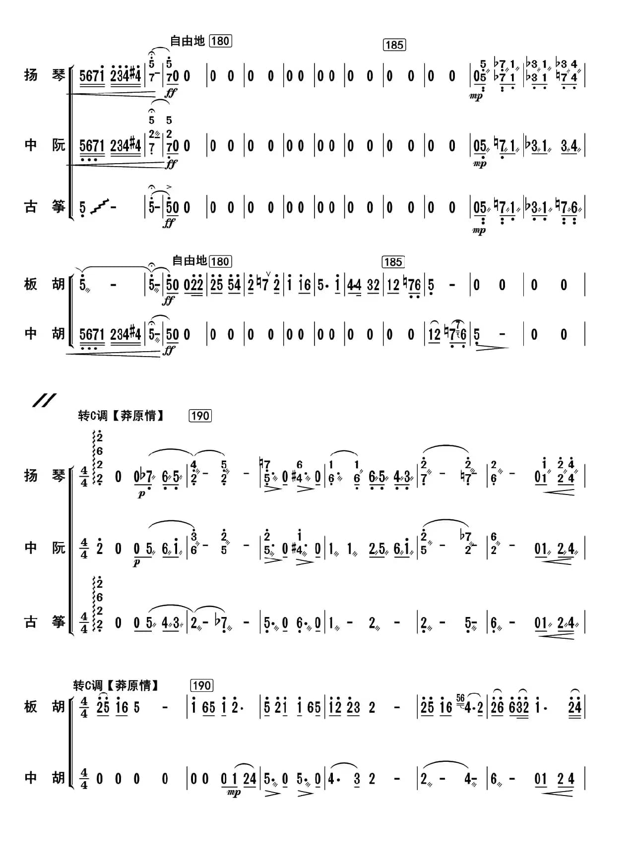 莽原情（总谱）