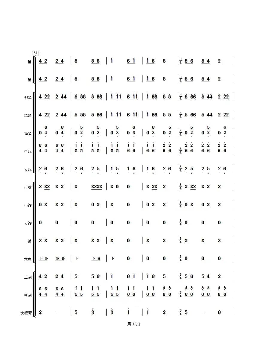 金蛇狂舞（民乐小合奏总谱）