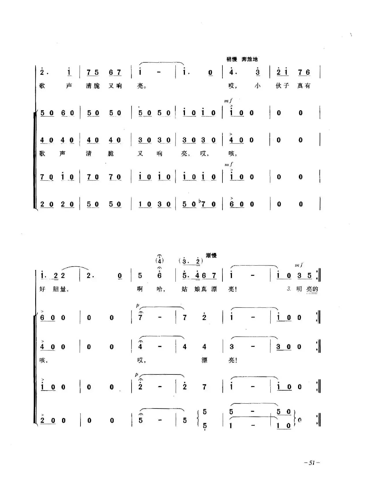 在那空荡荡的田野上（合唱）