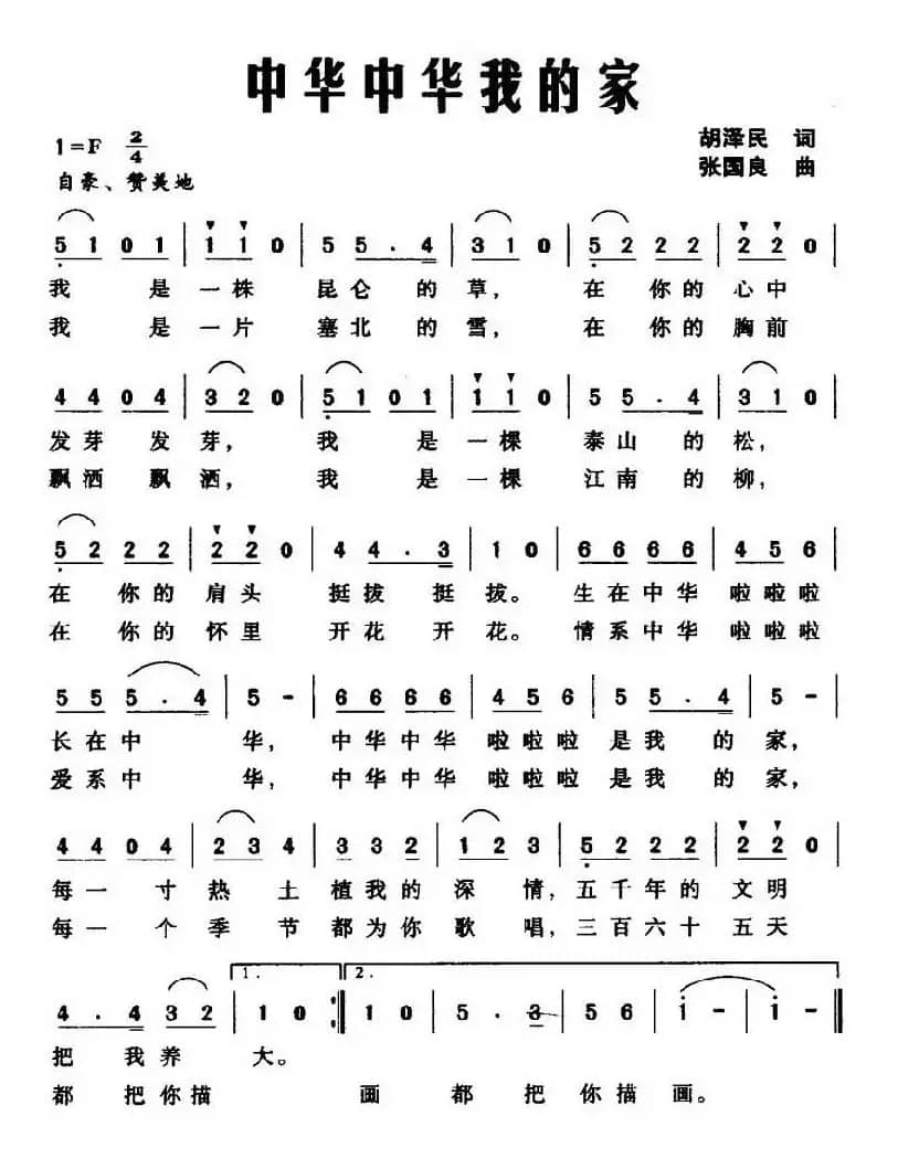 中华中华我的家