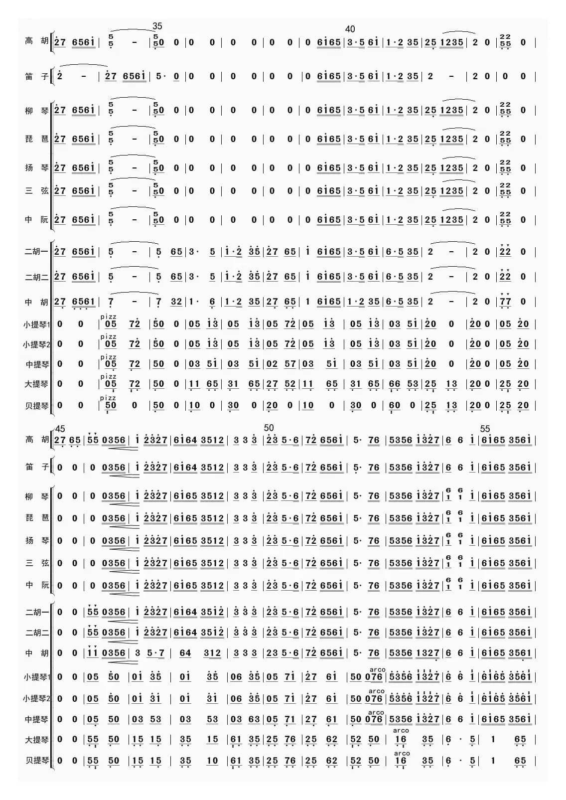 山乡春早（总谱）