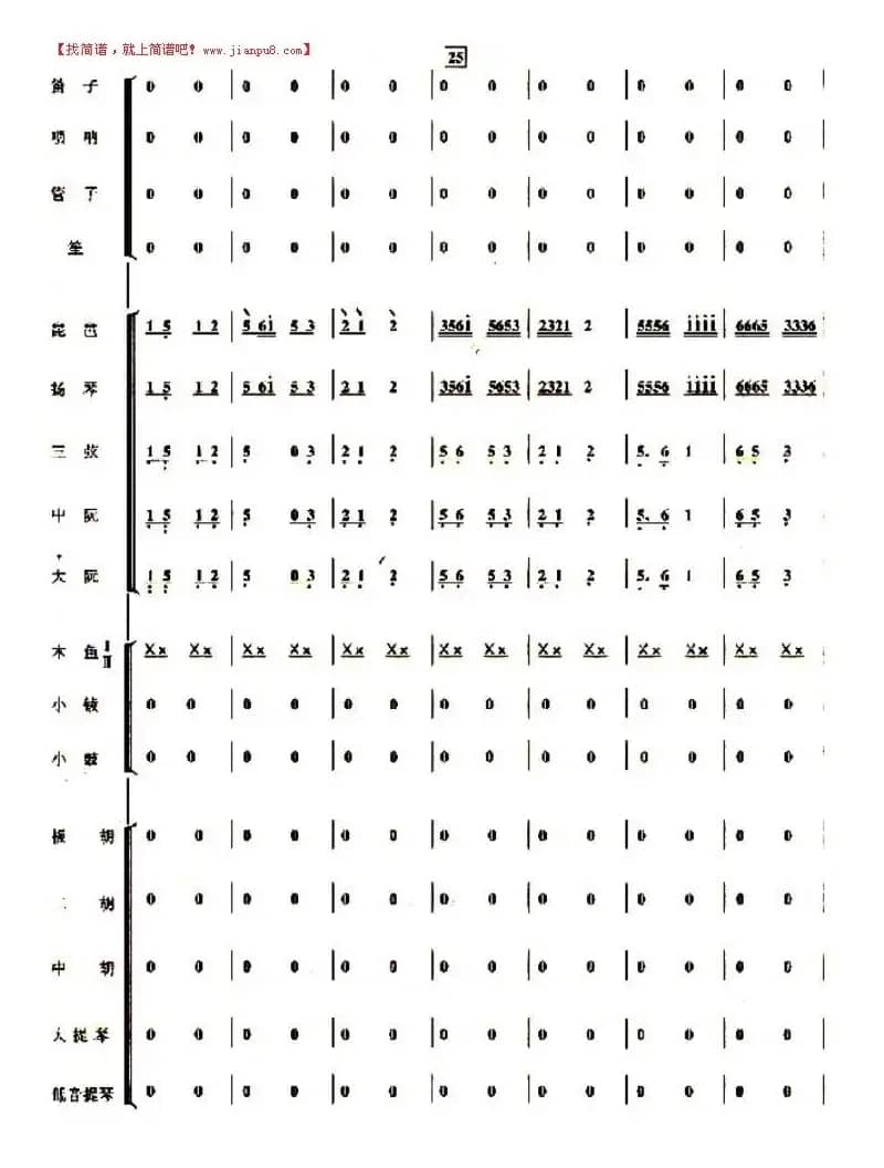 八月桂花遍地开（总谱）