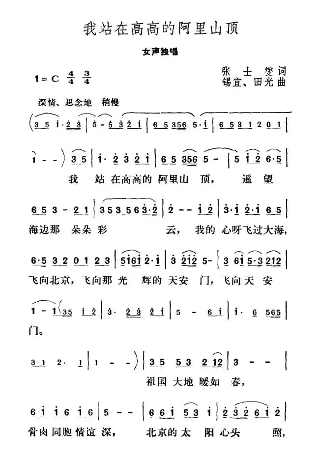 我站在高高的阿里山顶