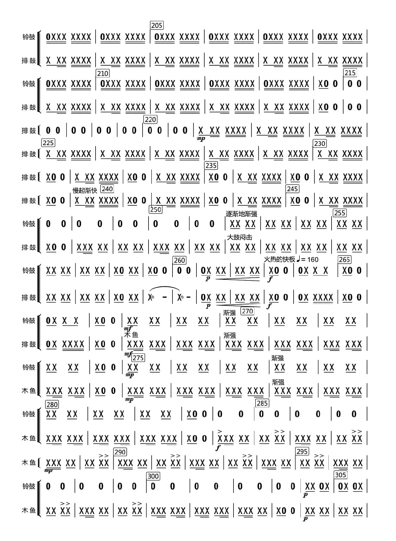 冬猎（打击乐分谱）