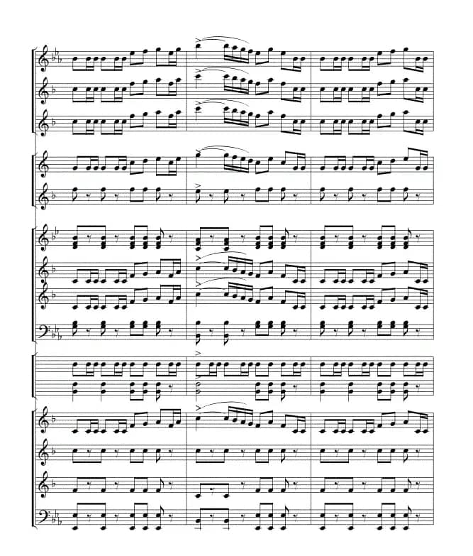 威廉退尔序曲(军乐总谱)线