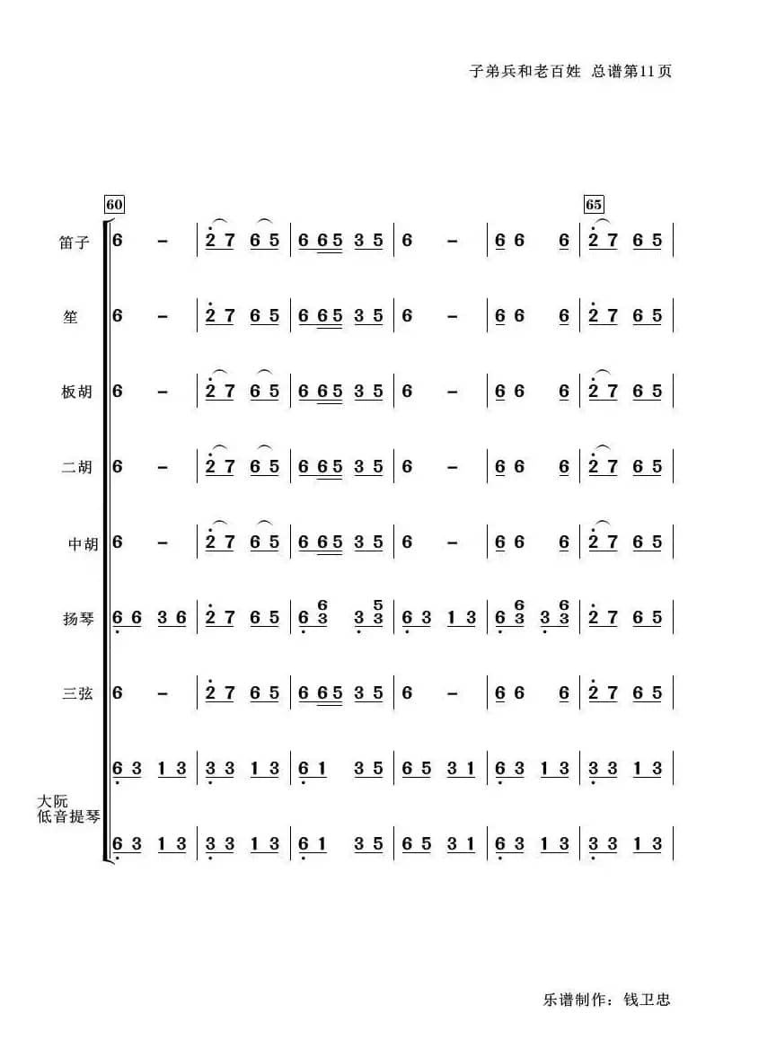 子弟兵和老百姓（器乐小合奏）