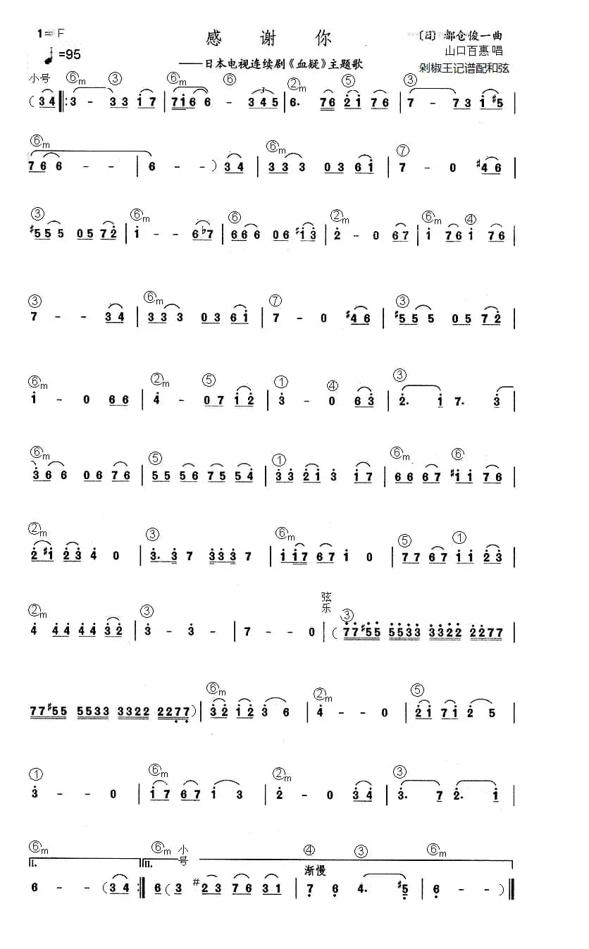 感谢你（日本电视剧《血疑》主题歌）