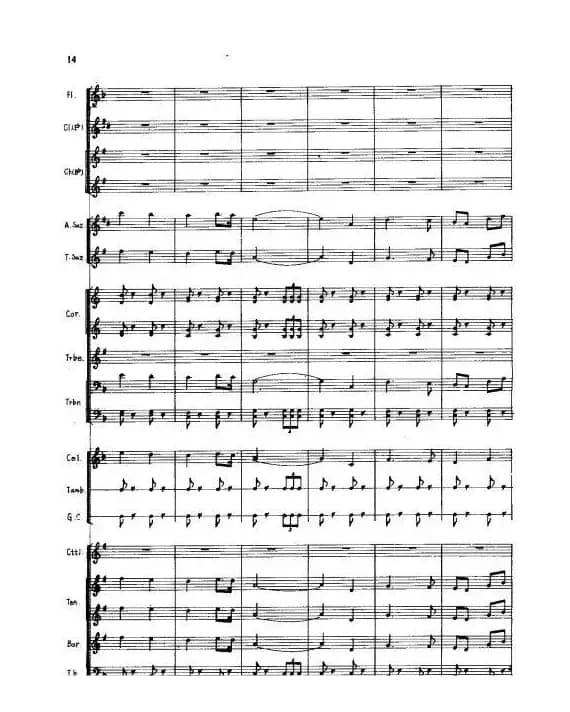 向国防现代化进军（军乐总谱线）11-15