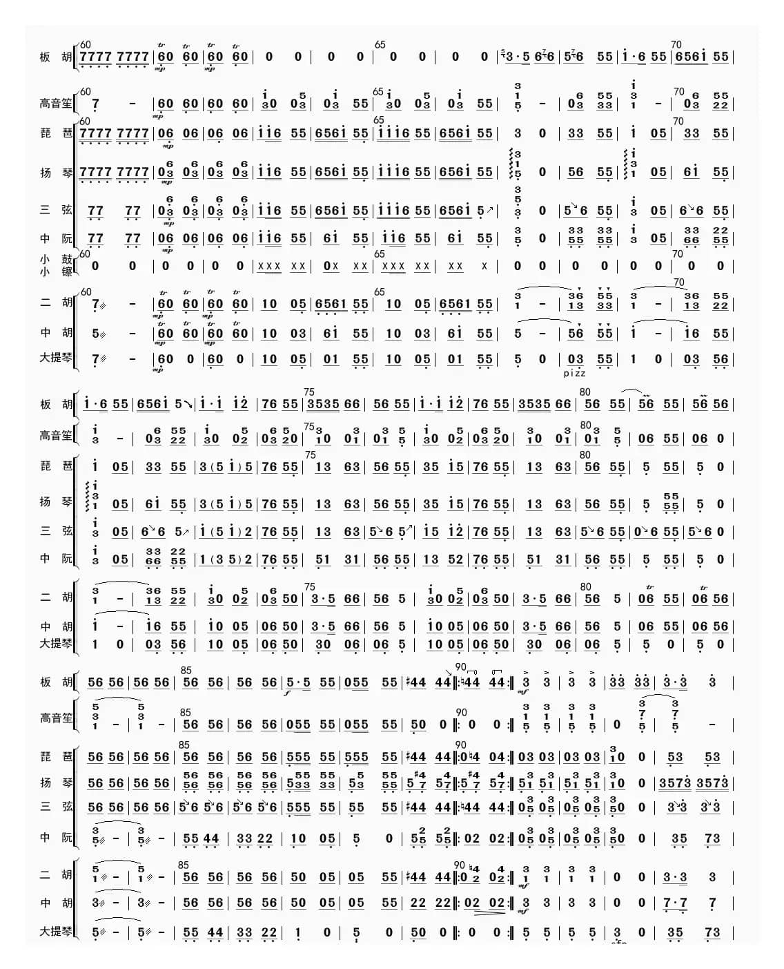 大起板（总谱）