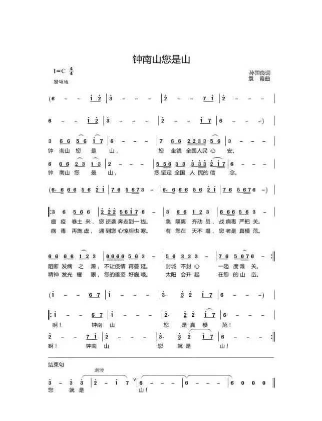 钟南山你是山（袁霞版）