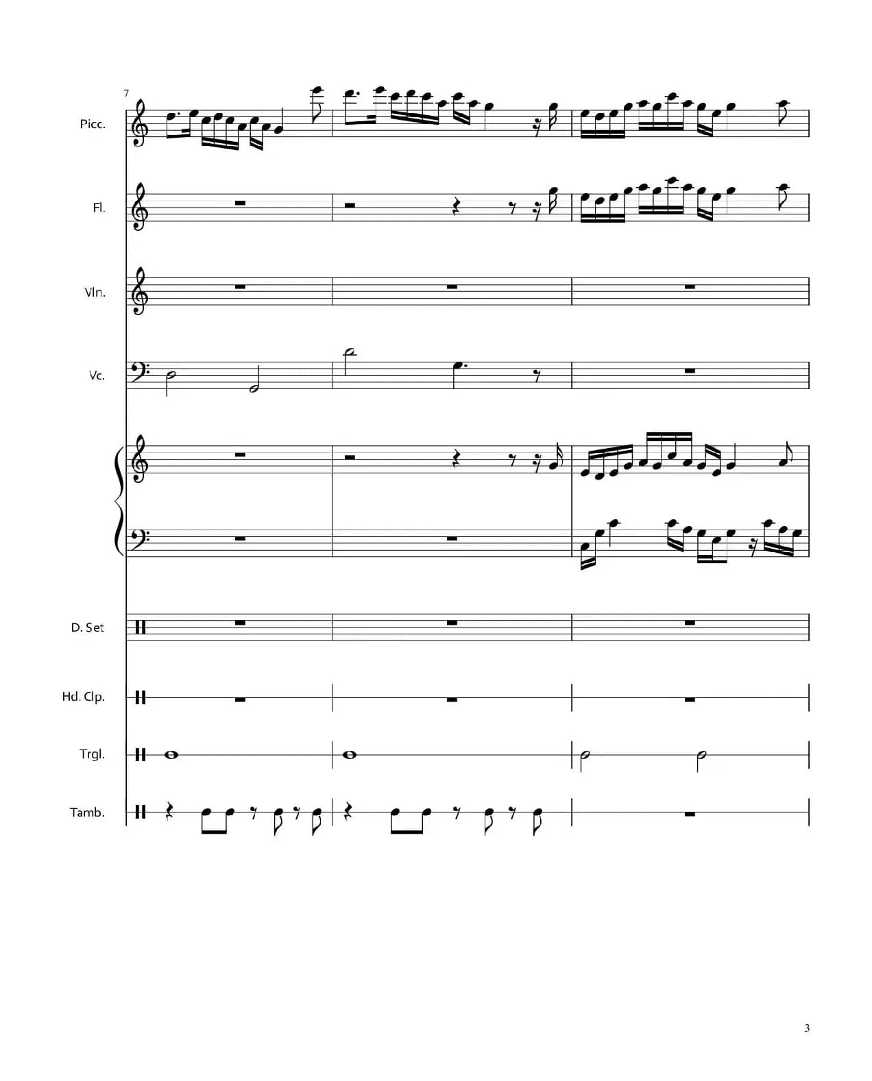 茉莉花（合奏谱）