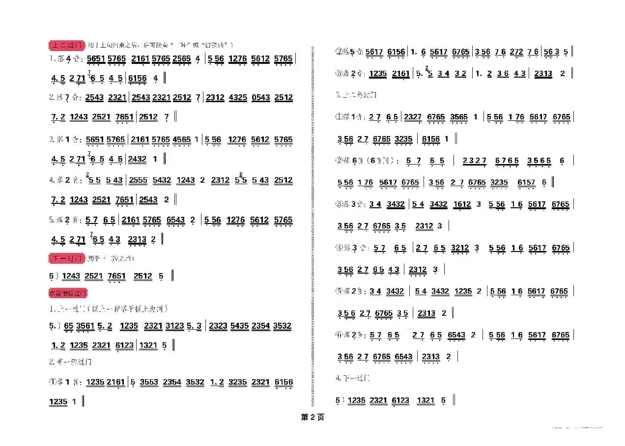 秦腔板头及过门音乐