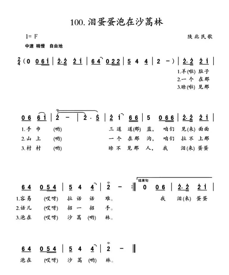 泪蛋蛋泡在沙蒿蒿林