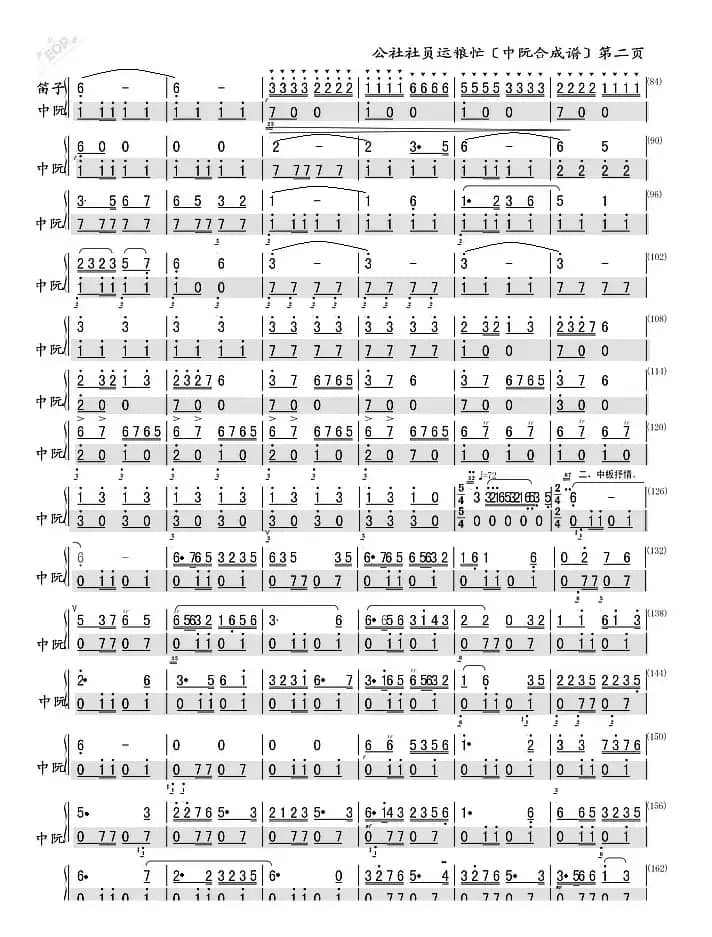 公社社员运粮忙（中阮瑩光合成谱）