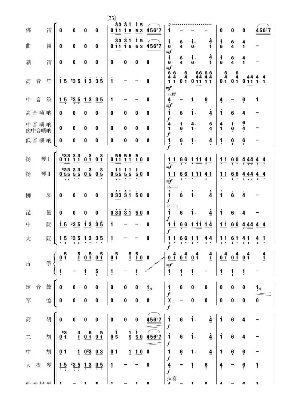 北京喜讯到边寨(民乐简谱总谱)11-20