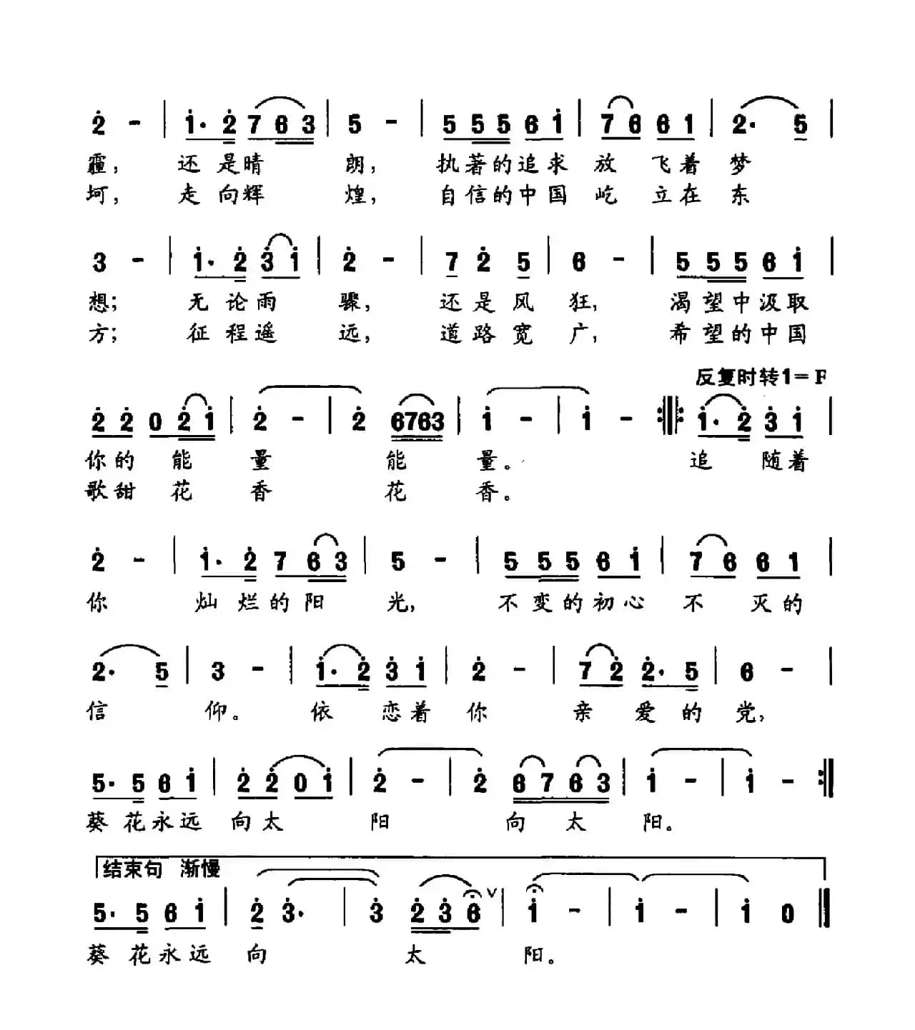 葵花永远向太阳