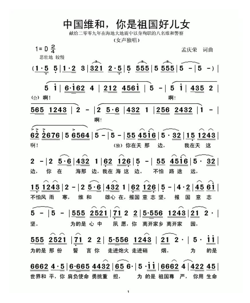 中国维和，你是祖国的好儿女