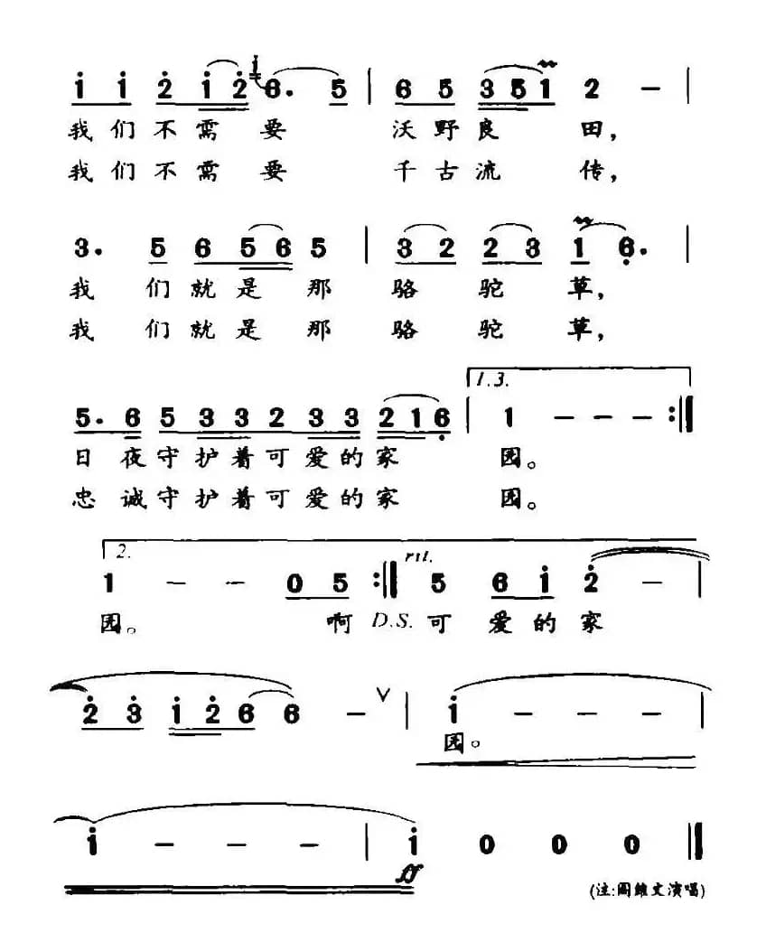 骆驼草(予子词 胡旭东曲)