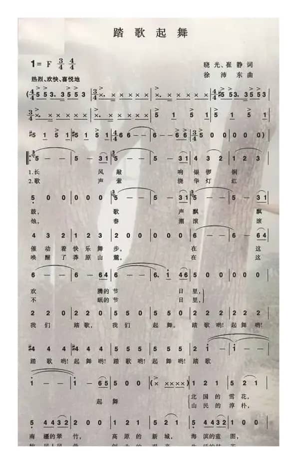 踏歌起舞（晓光、崔静词 徐沛东曲）
