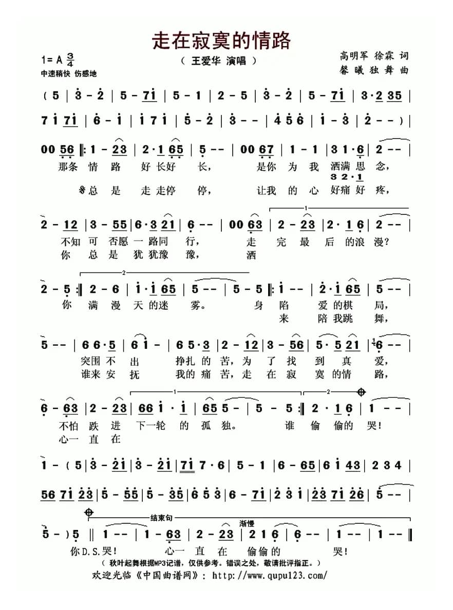 走在寂寞的情路