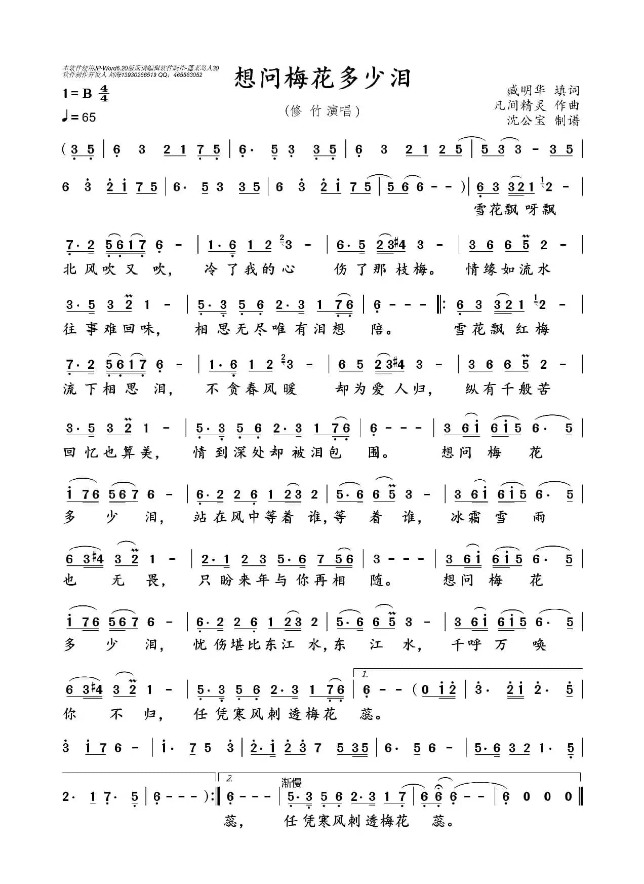 想问梅花多少泪