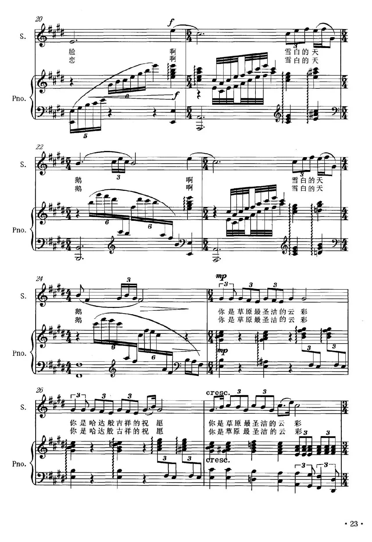 雪白的天鹅（正谱）