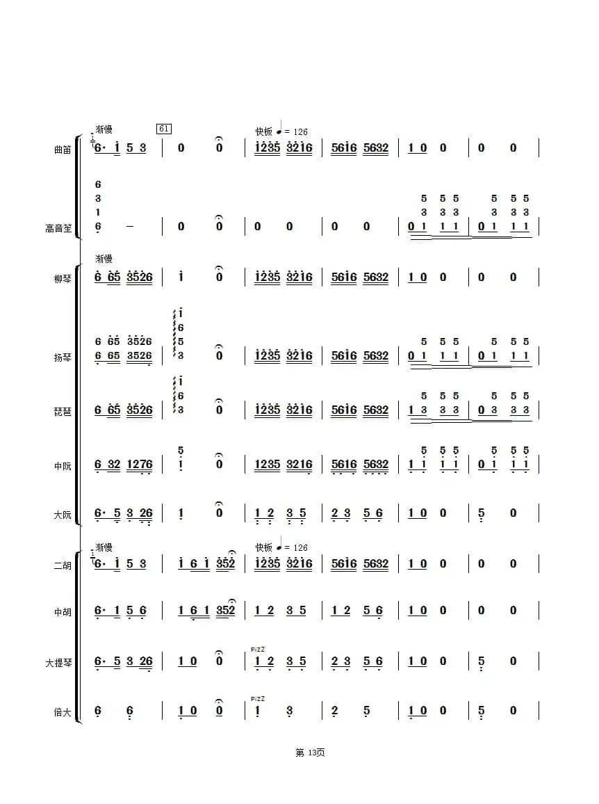 太湖美（民乐合奏总谱）