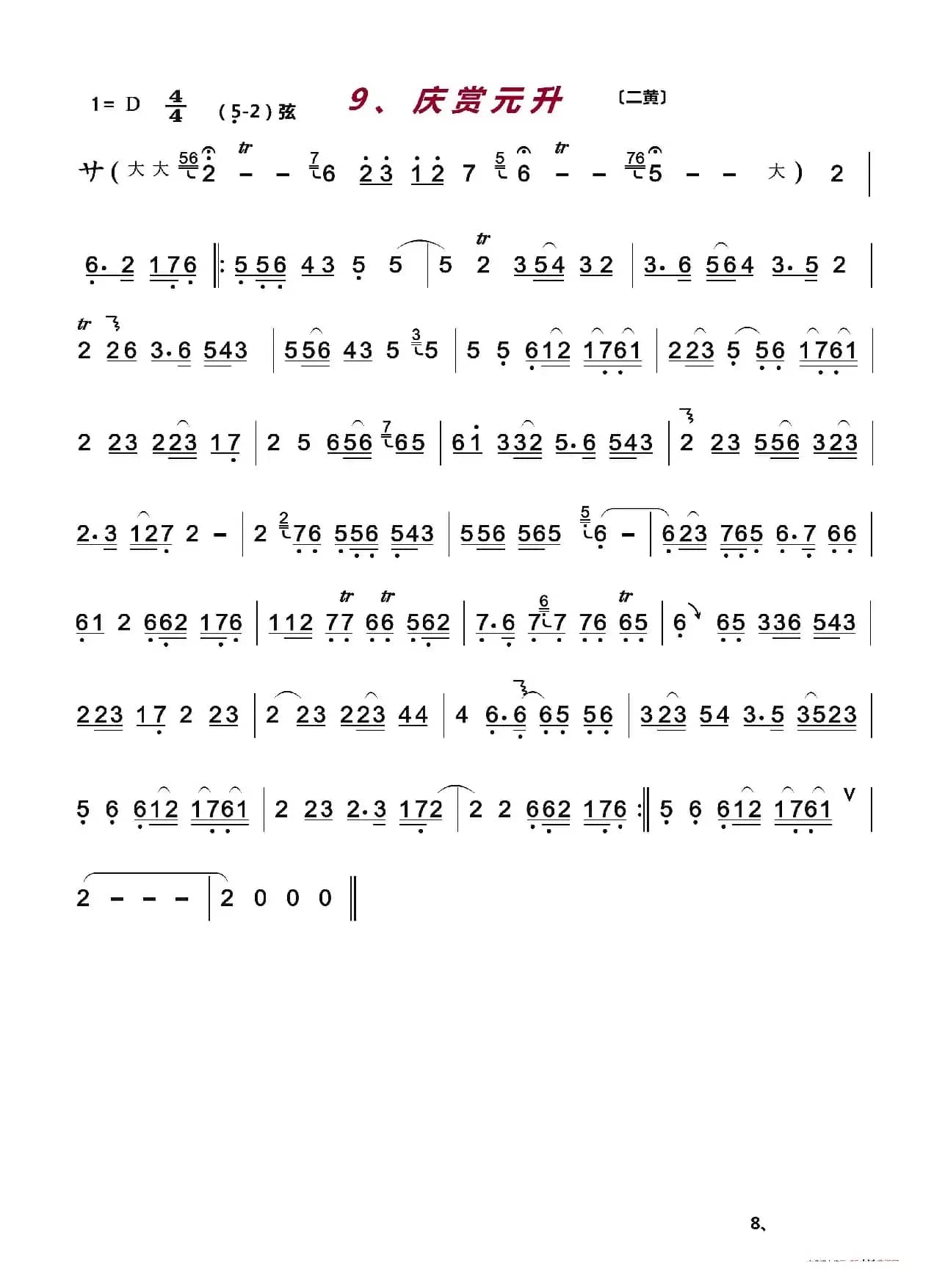 京剧伴奏曲牌13首