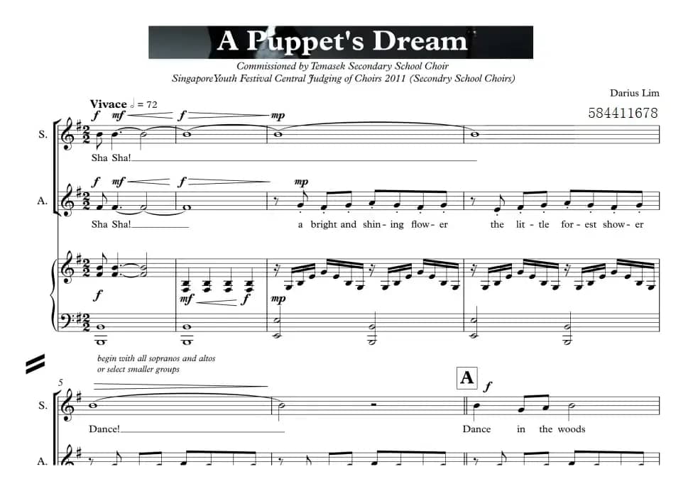 A Puppet's Dream合唱谱
