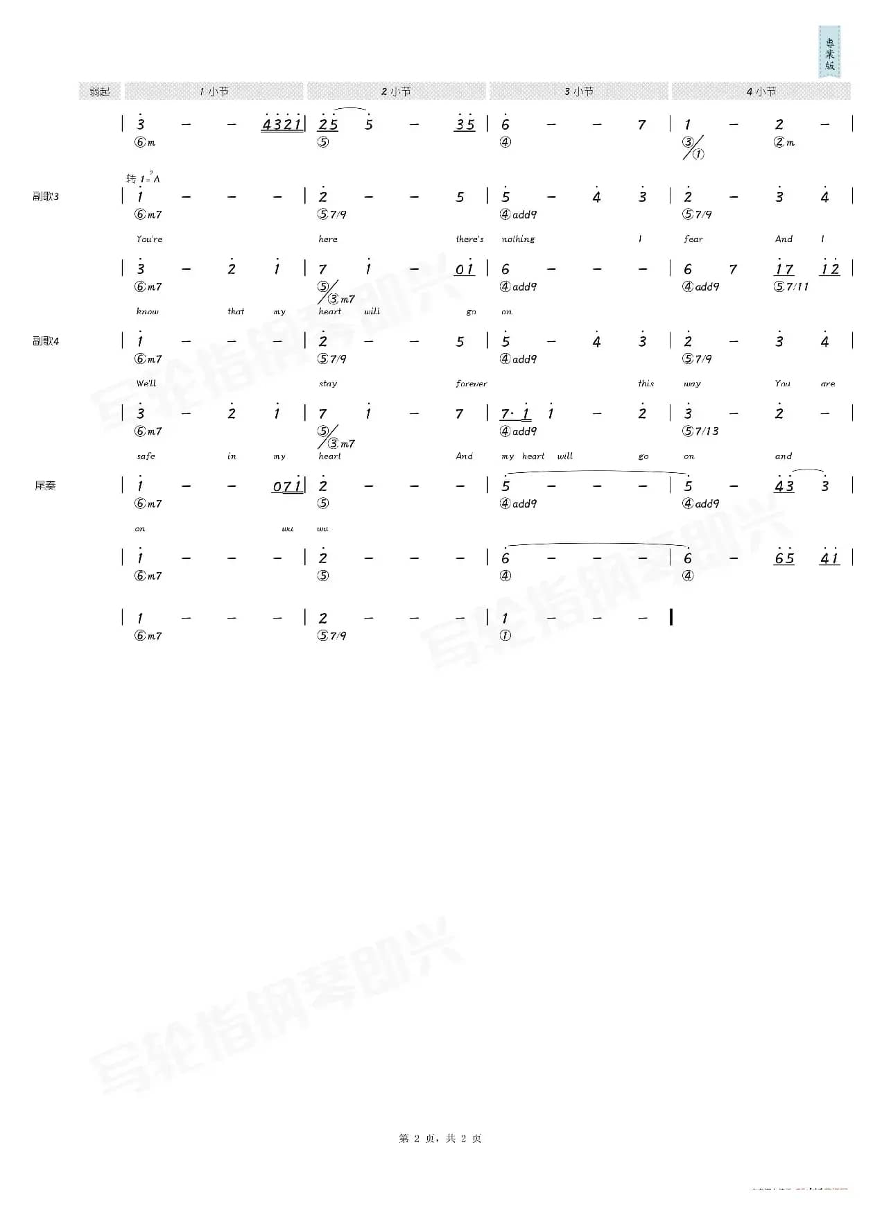 我心永恒（简和谱）