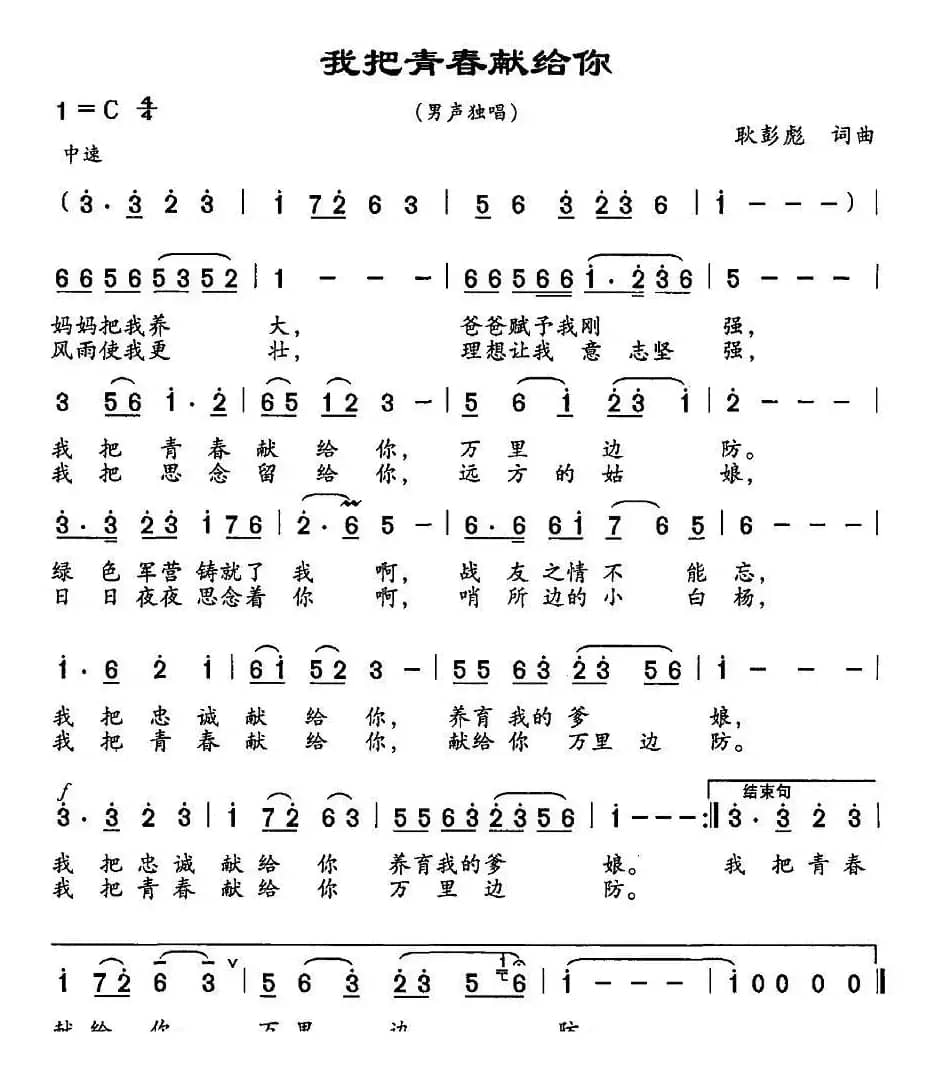 我把青春献给你