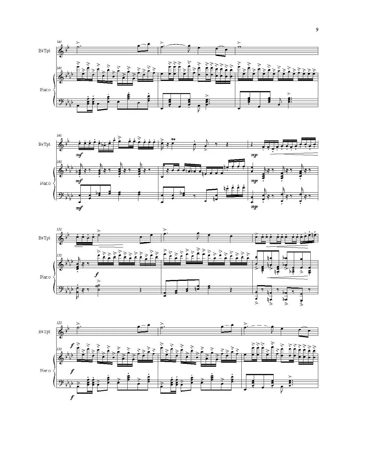 小号小协奏曲《祖国我属于你》总谱（周开屏原创）